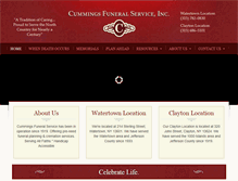 Tablet Screenshot of cummingsfuneral.com